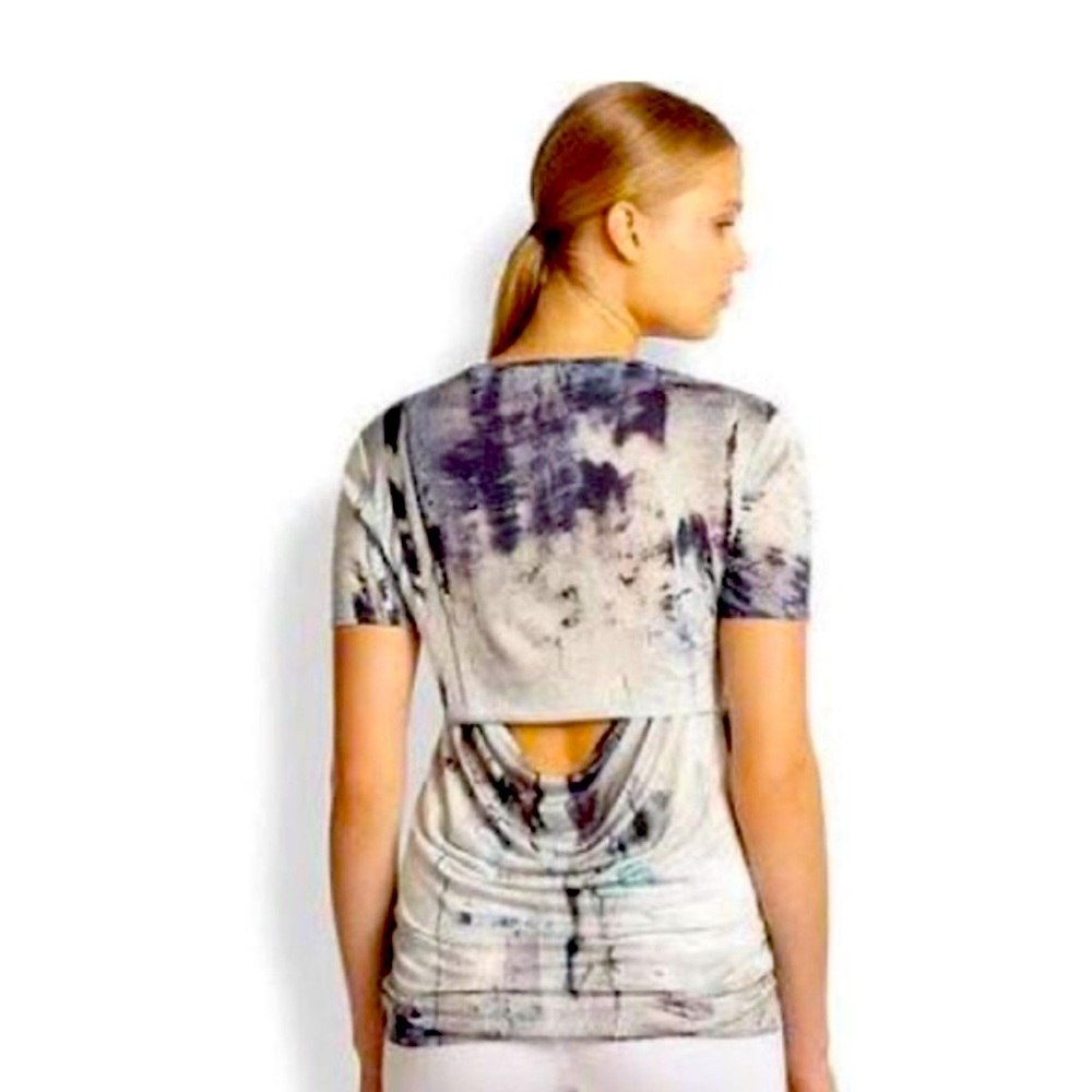 Helmet Lang Women’s top Tie-Dye Print Back Out Size Small